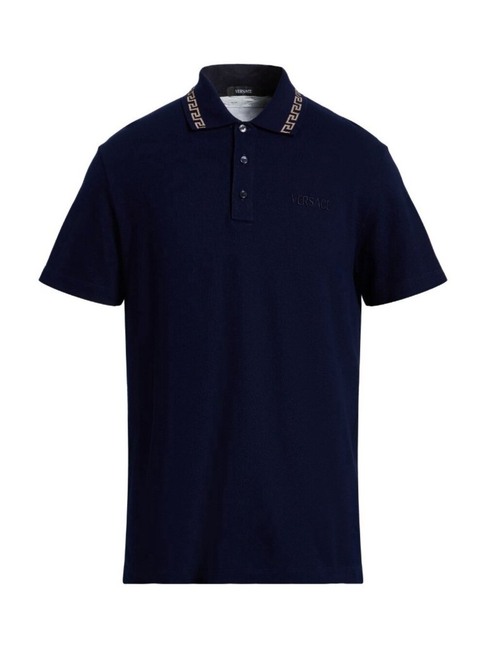 NWT VERSACE POLO Shirt Sz 2XL Blue Greca Collar